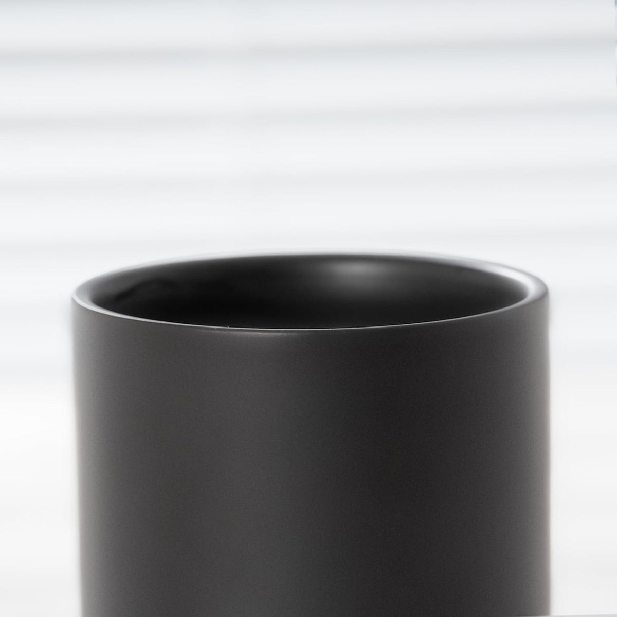 Bathroom Ceramic Toothbrush Cup, Matte Black Toothbrush Cup Holder, Bathroom Storage Organizer