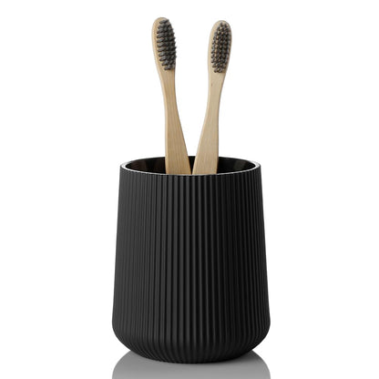 YAUKPH Black Striped Toothbrush Holder