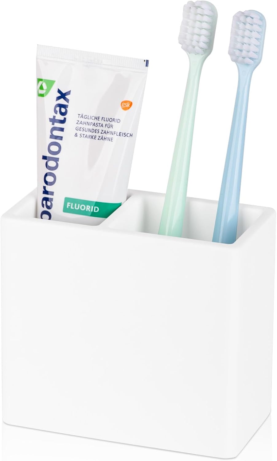 Diatomite Toothbrush Holder Toothpaste Organizer, White