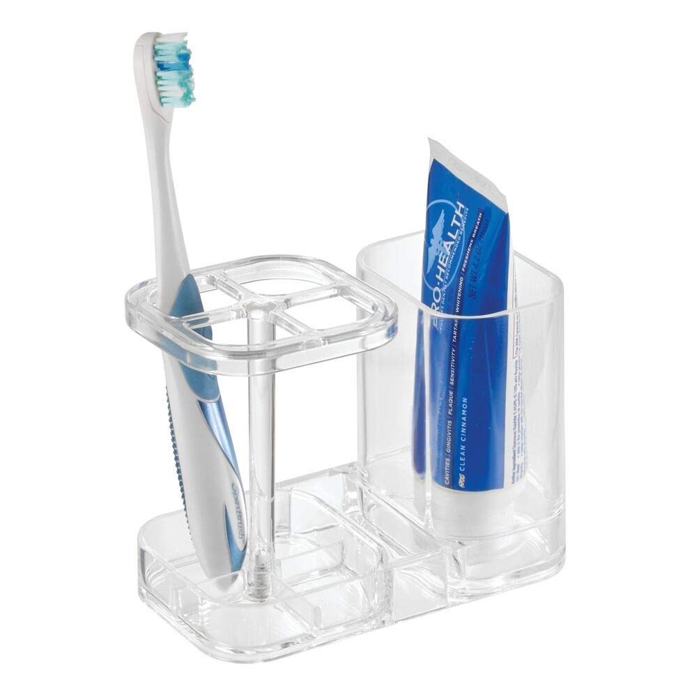 iDesign Toothbrush Holder, White/Gold