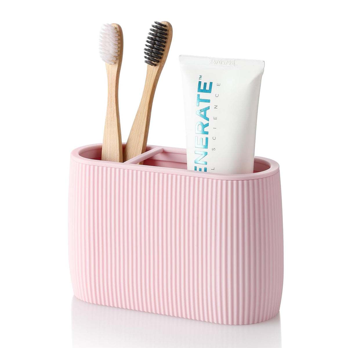 YAUKPH Toothbrush and Toothpaste Holder Black Striped