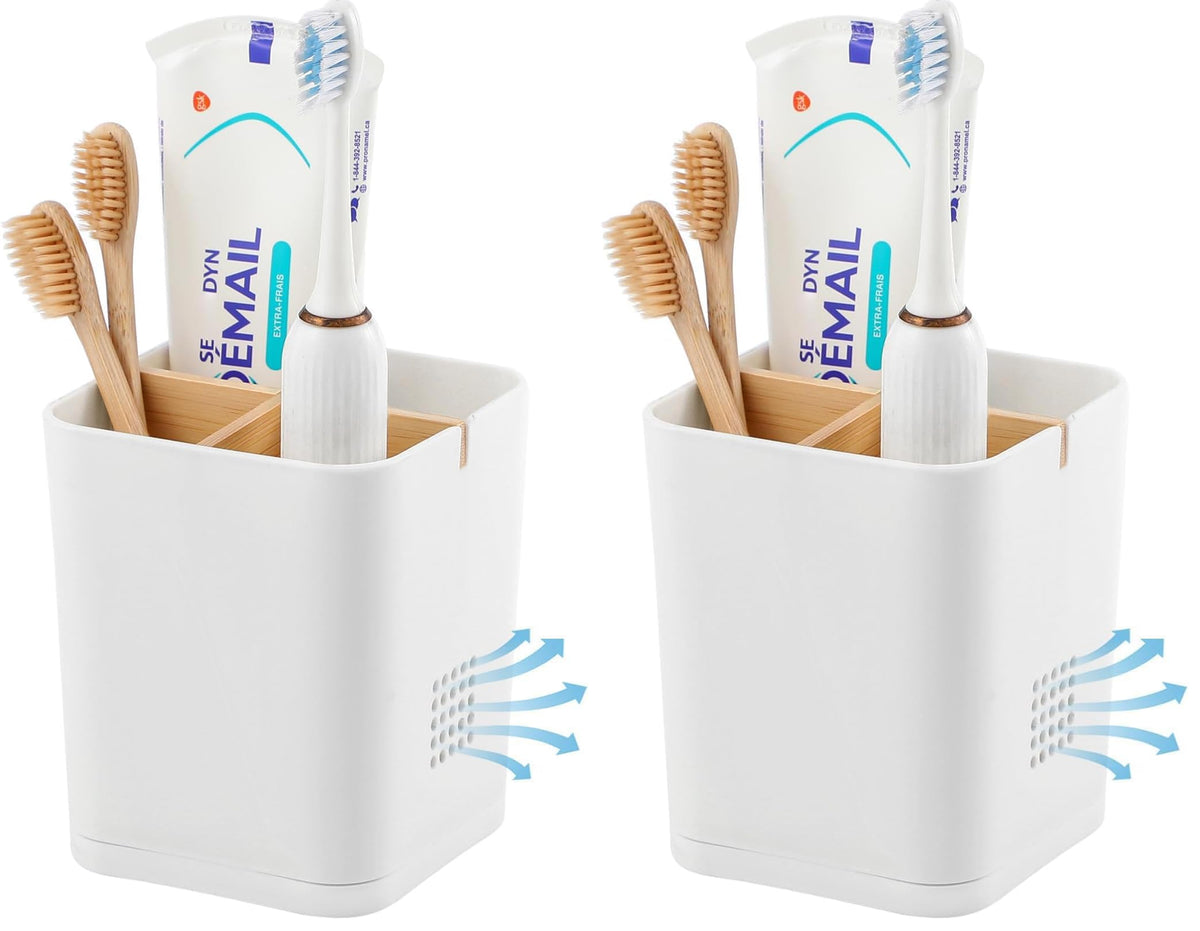 Electric Toothbrush Holder Tooth Brush and Toothpaste Organizer, Black