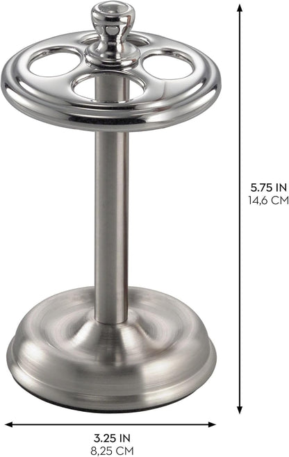 iDesign Steel Divided Toothbrush Holder Stand, 3.25" x 3.25" x 5.75"