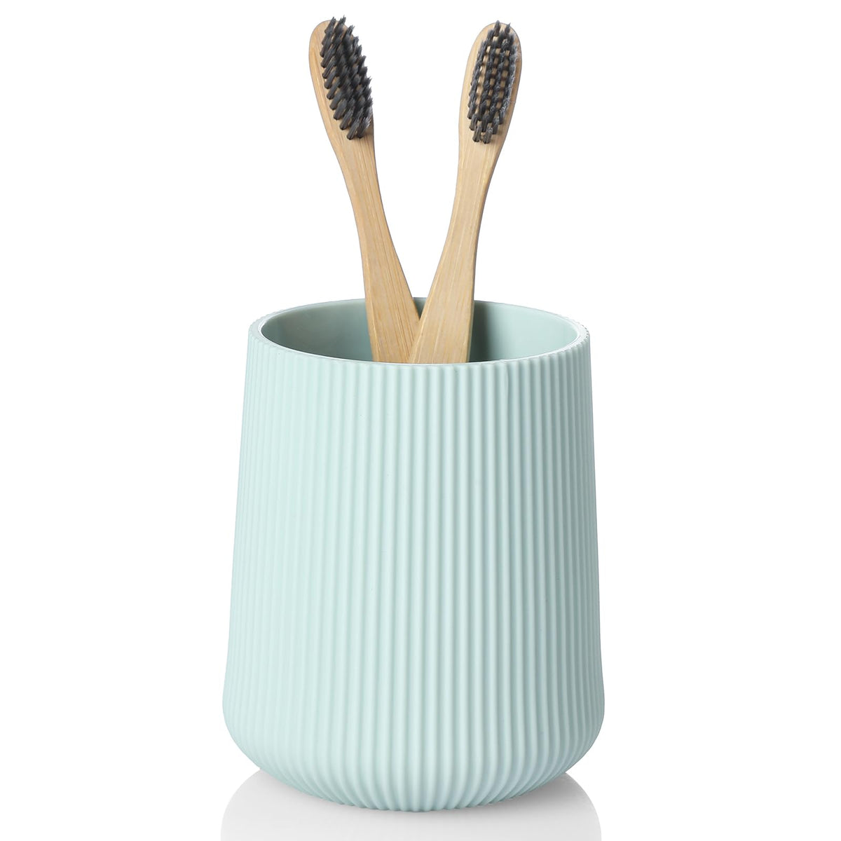 YAUKPH Beige Striped Toothbrush Holder