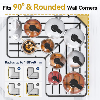 YASONIC Corner Shower Caddy Adhesive, 100% Rustproof Shower Organizer, No Drill Shower Shelf for Inside Shower, Wall-Mounted Shower Storage for Homes (2 Pack, Black)