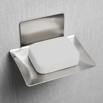 Soap Dish for Shower, 5 Slot Self-Adhesive Soap Holder for Bathroom, Wall Mounted Shower Soap Holder, Stainless Steel Soap Tray Black