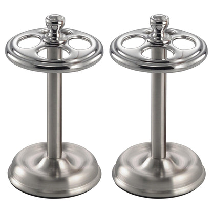 iDesign Steel Divided Toothbrush Holder Stand, 3.25" x 3.25" x 5.75"