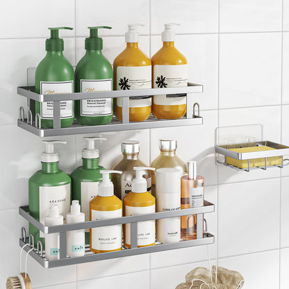 Youvip Adhesive Shower Caddy, Black, 3 Pack