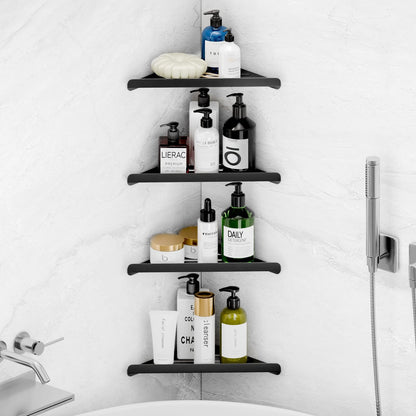 Fikoksol Shower Caddy Storage, Triangle Corner Shelf with Adhesive Hook
